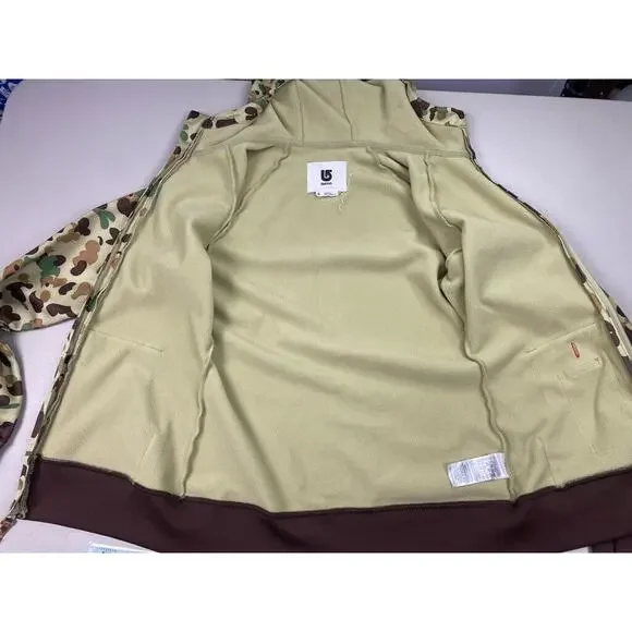 Burton Scoop Hoodie Jacket Womens Small Camo DryRide Thermex Softshell Brown - Picture 7 of 13